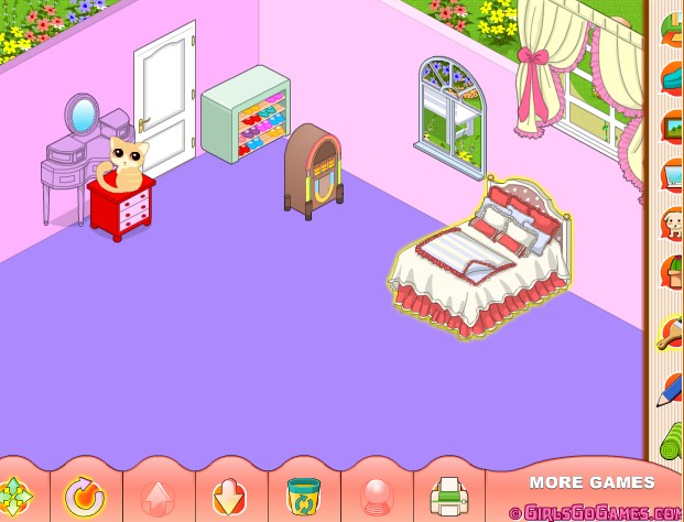 Game trang trí phòng ngủ phần 2 giao diện
