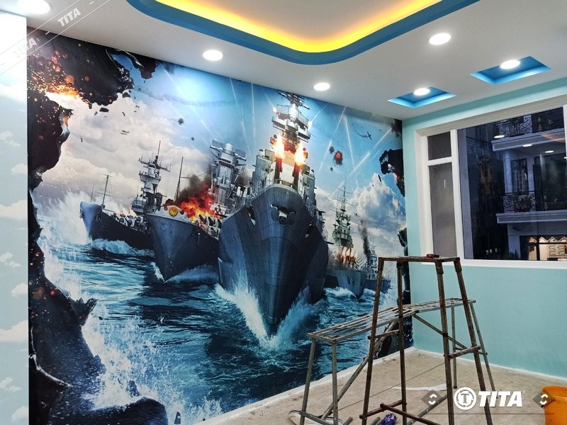 Tranh giấy dán tường 3D phong cảnh đẹp cho phòng ngủ