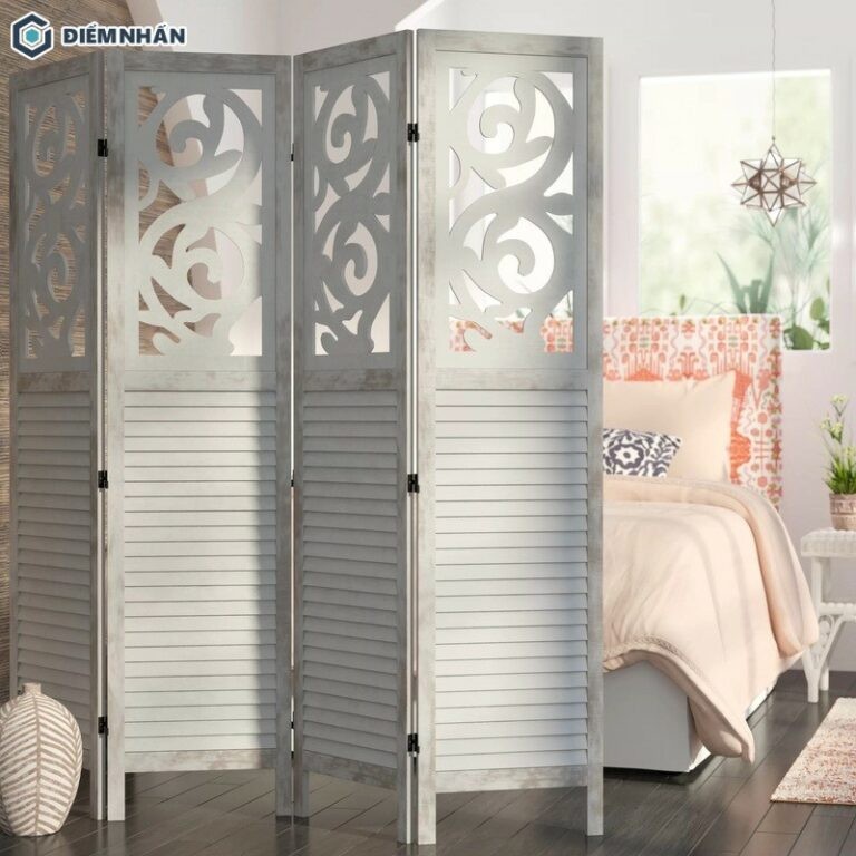 Vách ngăn phòng ngủ di động uốn lượn mềm mại