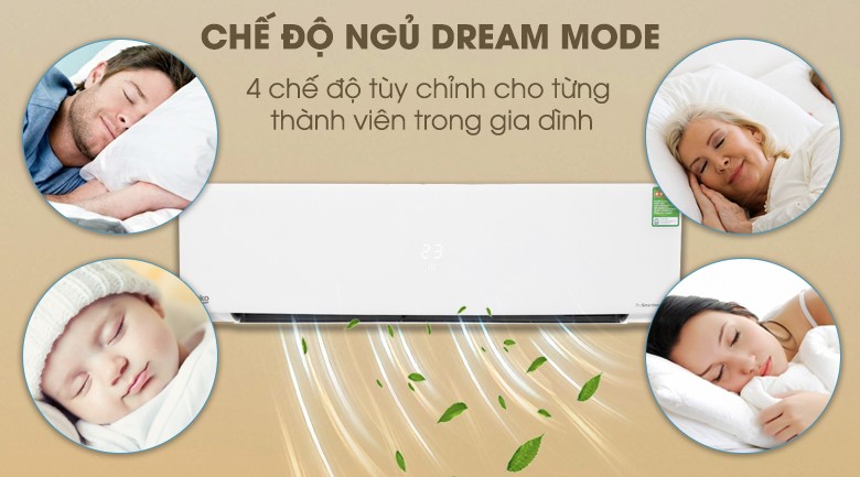 Tiện ích Dream Mode cho giấc ngủ ngon với máy lạnh Beko 1 HP RSVC10AV-i