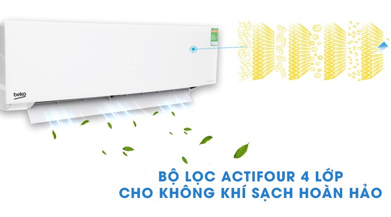 Hệ thống lọc không khí ActiFour của máy lạnh Beko RSVC10AV-i