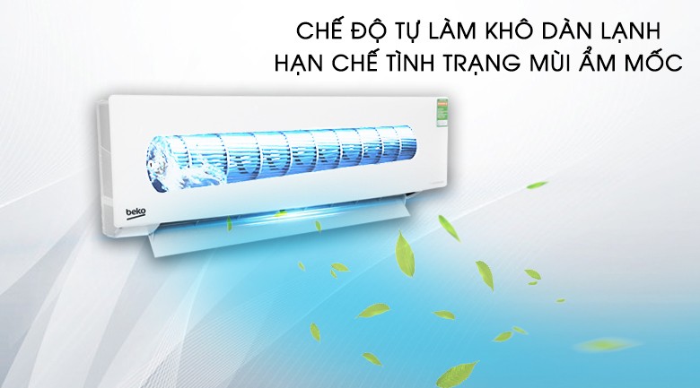 Chế độ tự làm khô dàn lạnh giúp máy lạnh Beko RSVC10AV-i sạch khuẩn