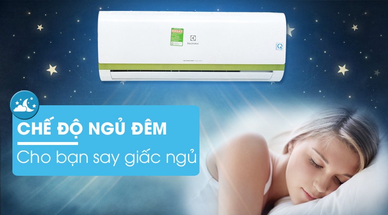 Biểu tượng chế độ ngủ đêm hoạt động êm ái của máy lạnh Electrolux ESV09CRK-A4