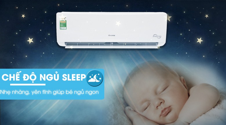 Chế độ ngủ thông minh giúp tiết kiệm điện trên máy lạnh Gree GWC12BC