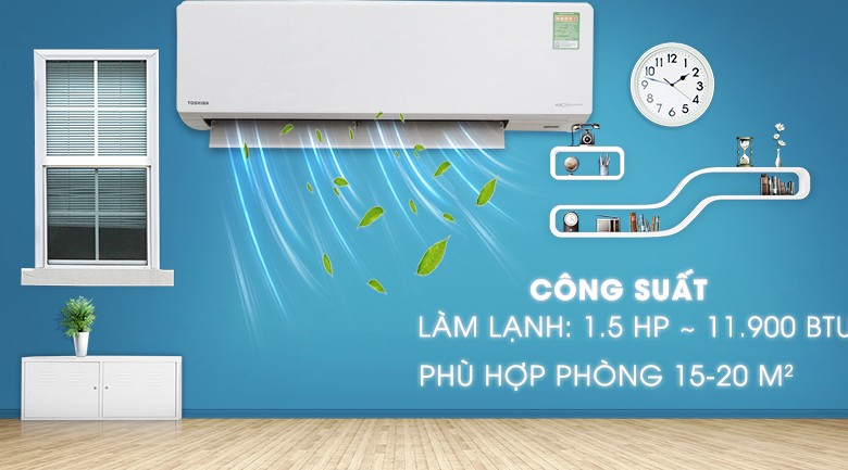 Máy lạnh Toshiba Inverter 1.5 HP RAS-H13G2KCV-V