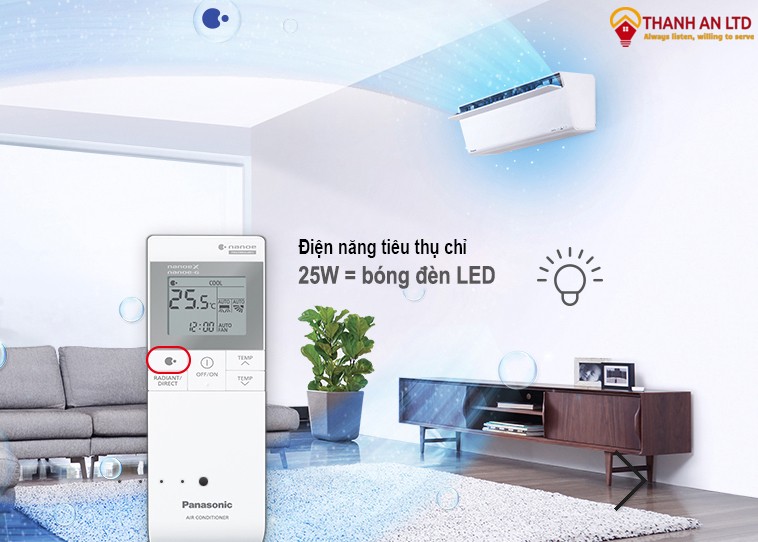 Máy lạnh Panasonic CU/CS-U12VKH-8 1.5HP với tính năng hút ẩm cho không gian khô ráo