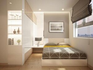 Ý tưởng sử dụng đèn đọc sách trong phòng ngủ 8 mét vuông