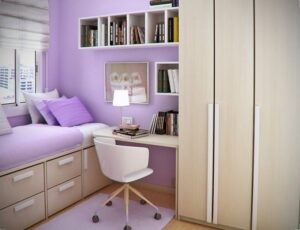 Thiết kế phòng ngủ 8 mét vuông với tranh decor lớn