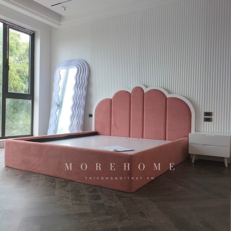 Giường tích hợp ngăn kéo thông minh cho phòng ngủ nhỏ bé gái